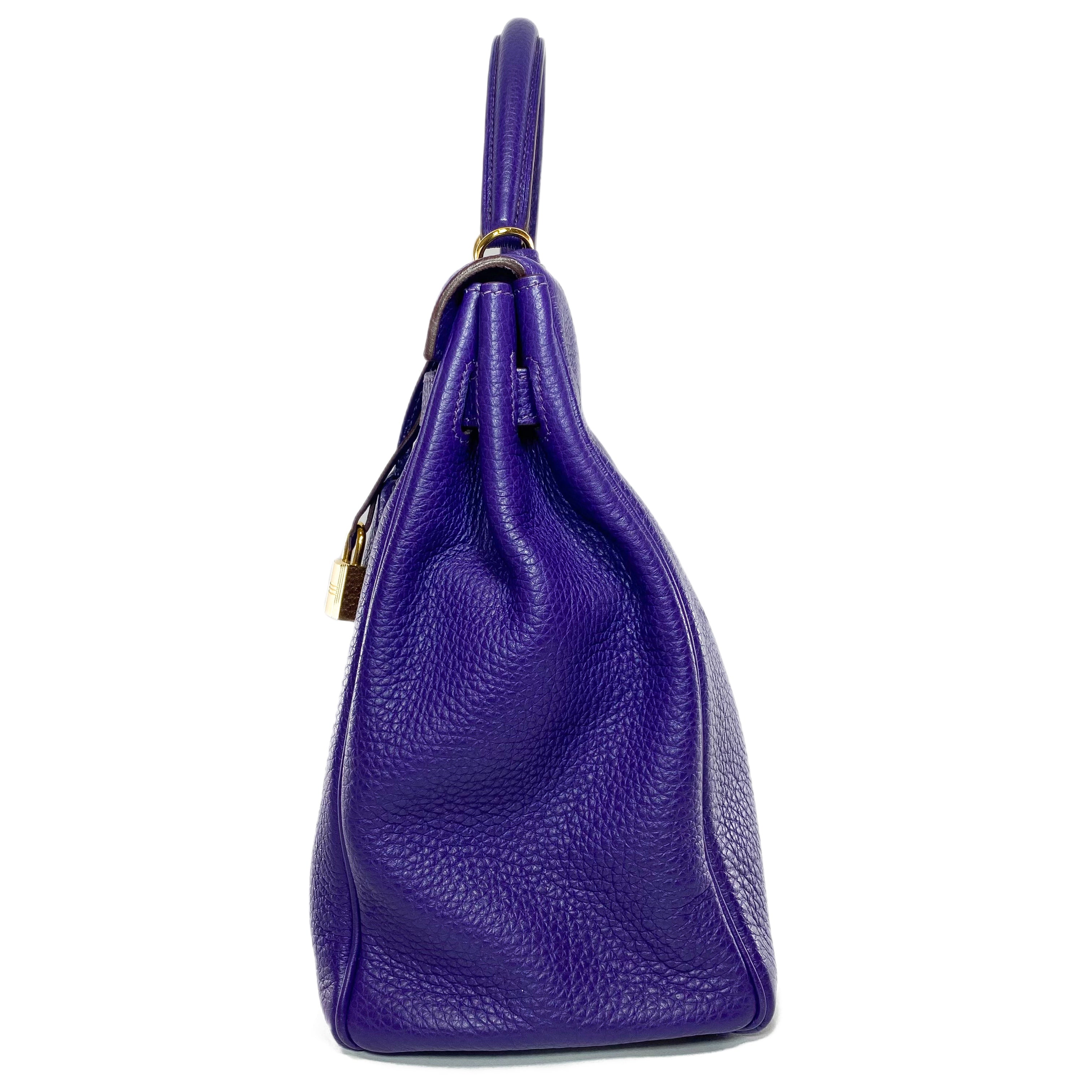 Hermes Kelly 35 Ultraviolet Togo Gold Hardware