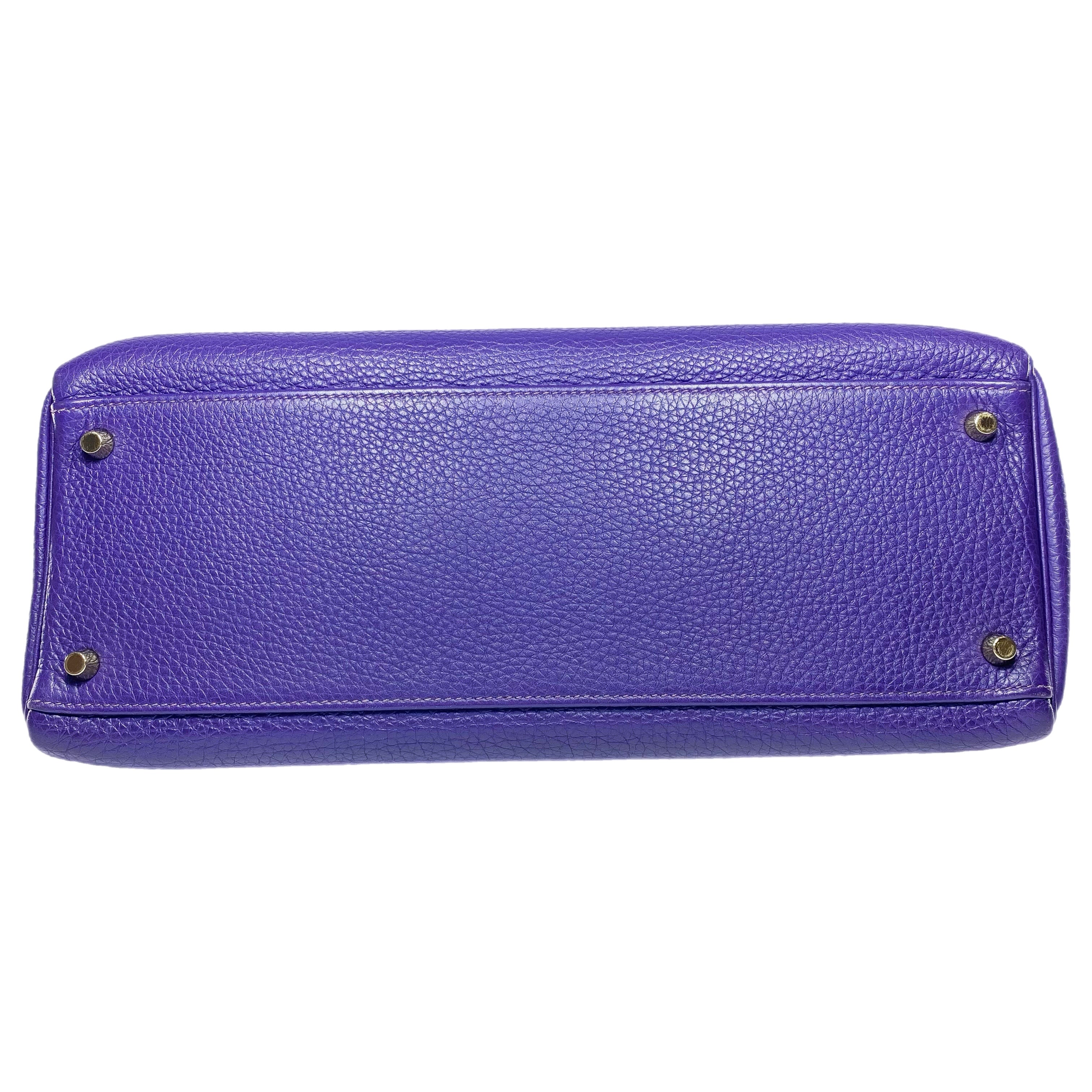 Hermes Kelly 35 Ultraviolet Togo Gold Hardware