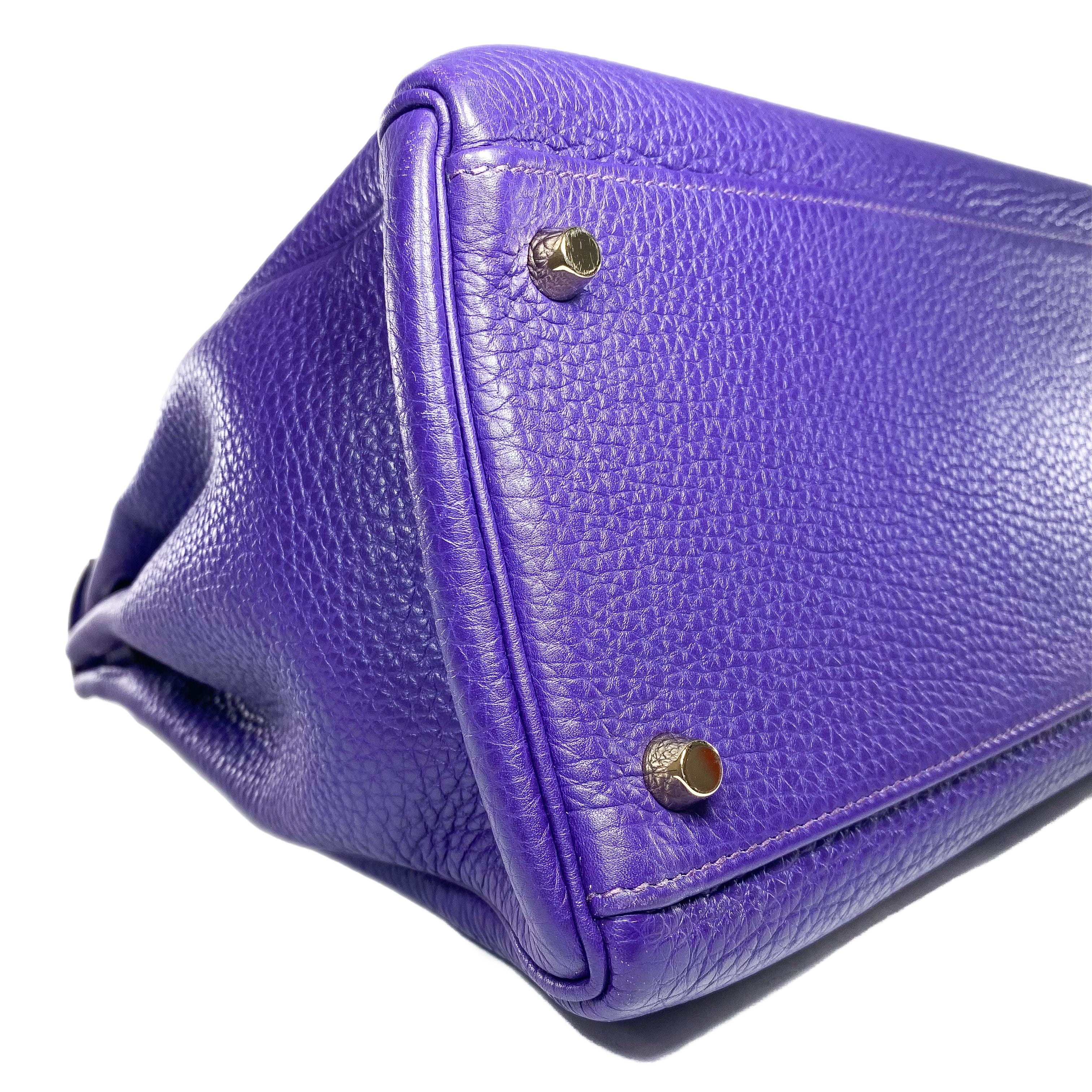 Hermes Kelly 35 Ultraviolet Togo Gold Hardware