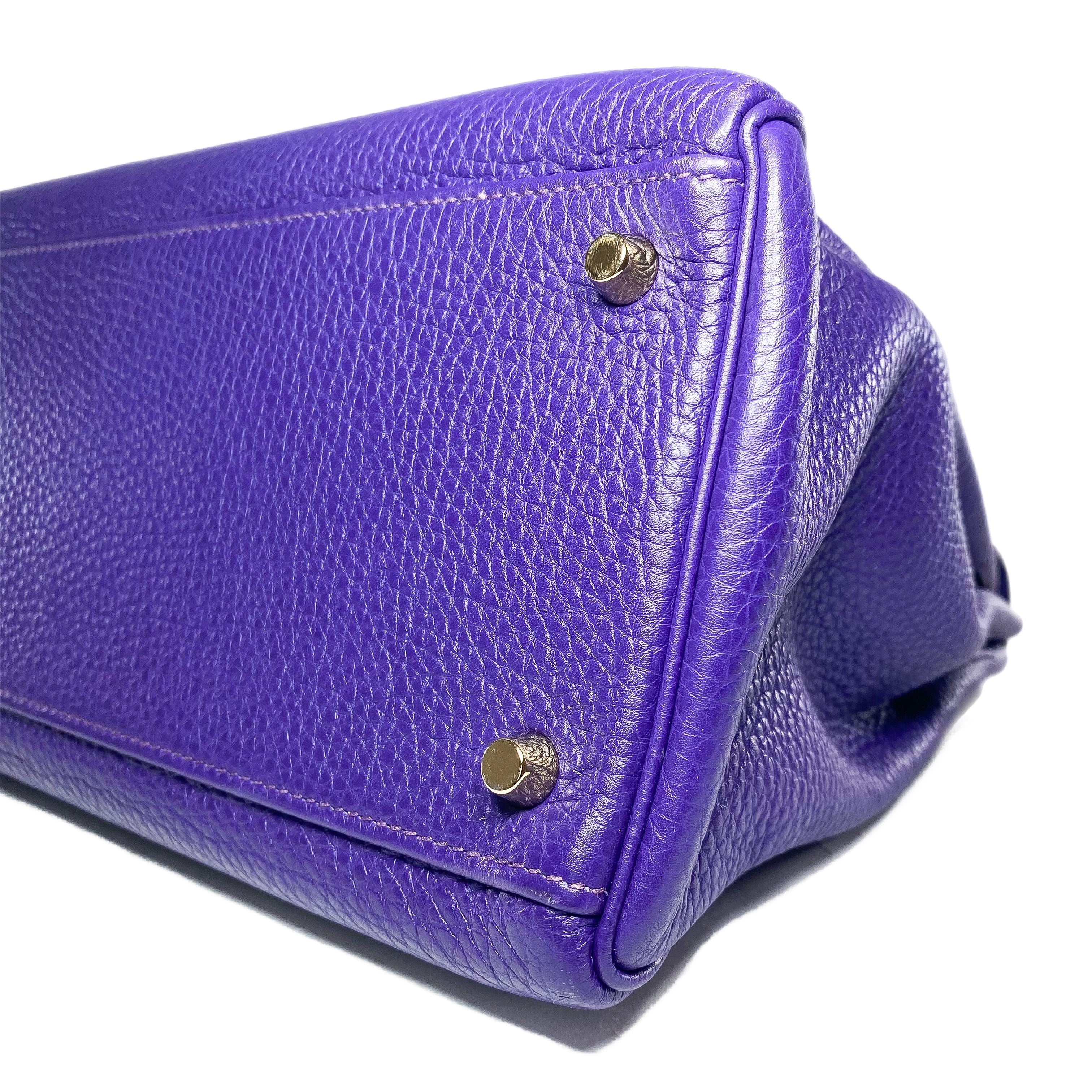 Hermes Kelly 35 Ultraviolet Togo Gold Hardware