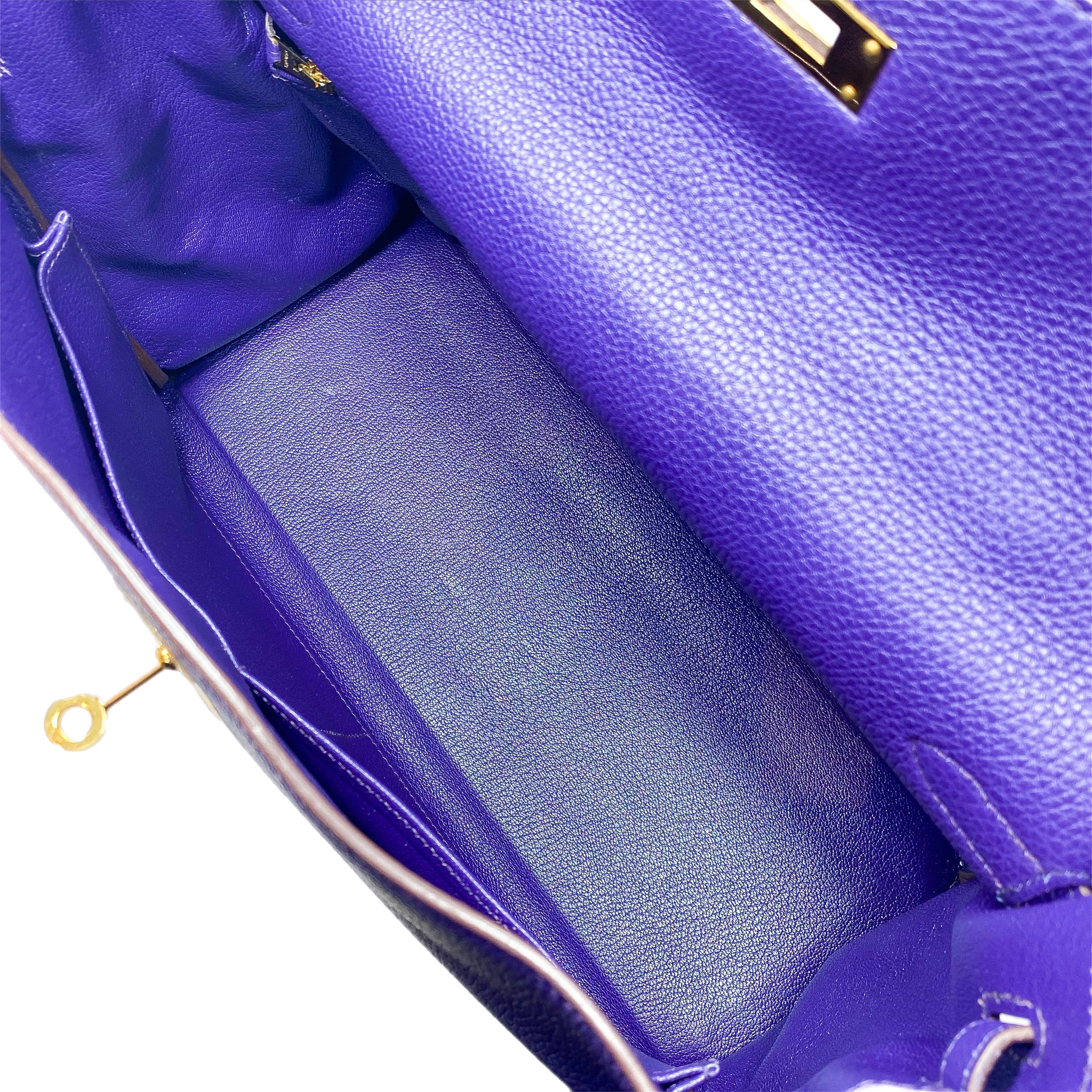 Hermes Kelly 35 Ultraviolet Togo Gold Hardware