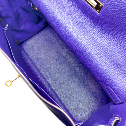 Hermes Kelly 35 Ultraviolet Togo Gold Hardware