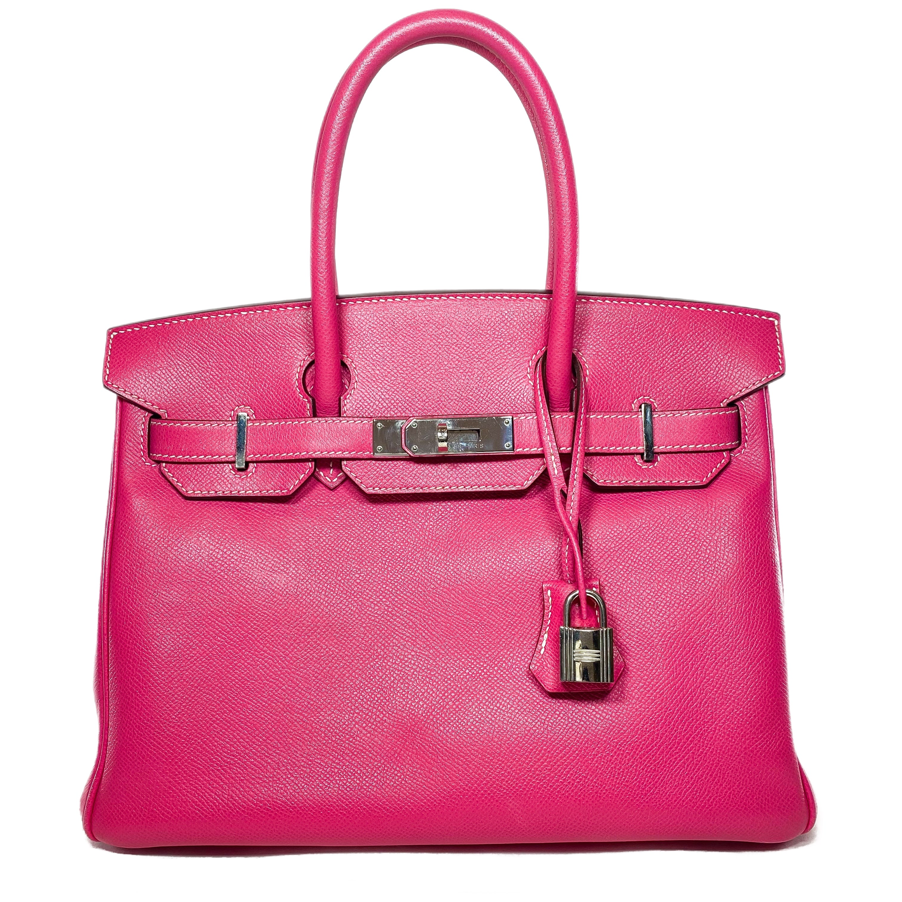 Hermes Birkin 30 Rose Tyrien Tosca Epsom Palladium Hardware