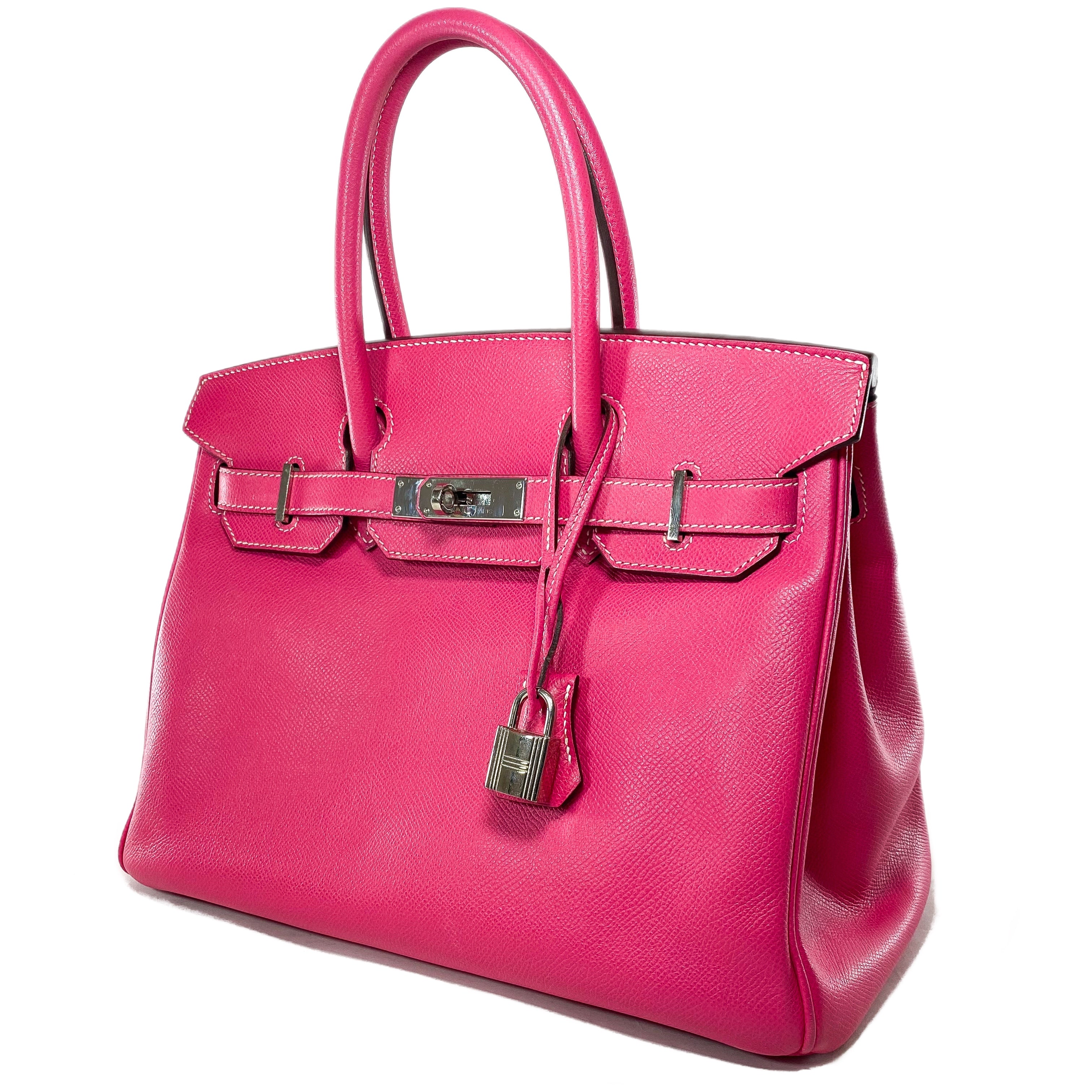 Hermes Birkin 30 Rose Tyrien Tosca Epsom Palladium Hardware