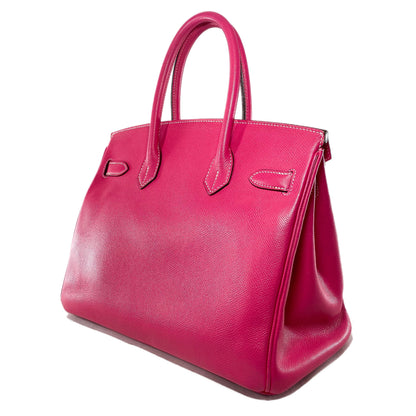 Hermes Birkin 30 Rose Tyrien Tosca Epsom Palladium Hardware
