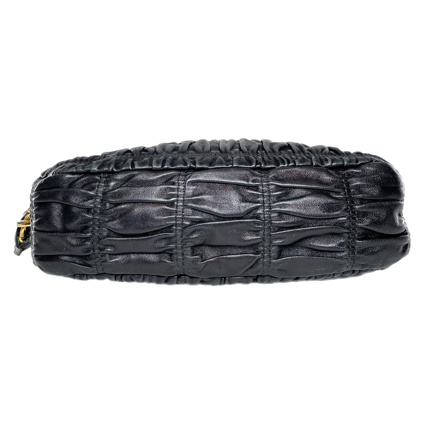 Prada Black Nappa Gaufre Pochette Crossbody Bag