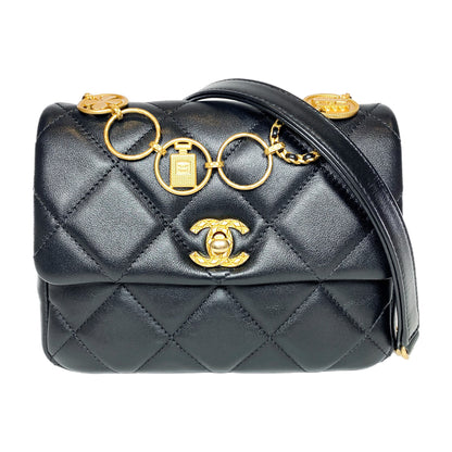 Chanel Black Mini Charms Flap Bag