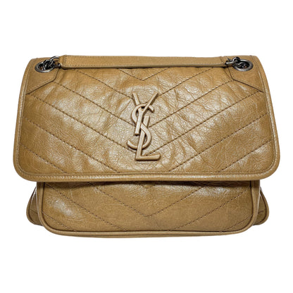 YSL Camel Nikki Medium Shoulder Bag
