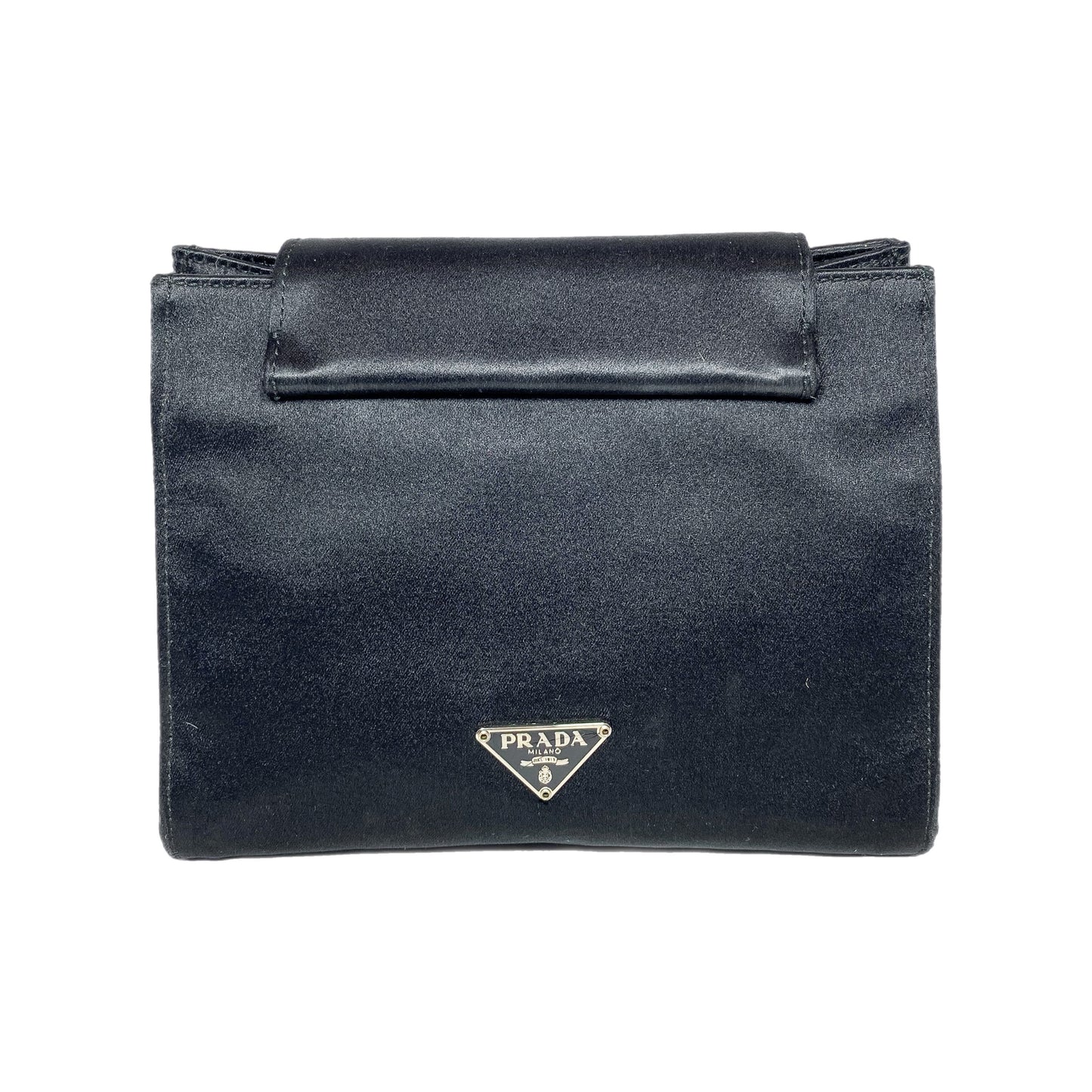 Prada Black Satin Small Clutch