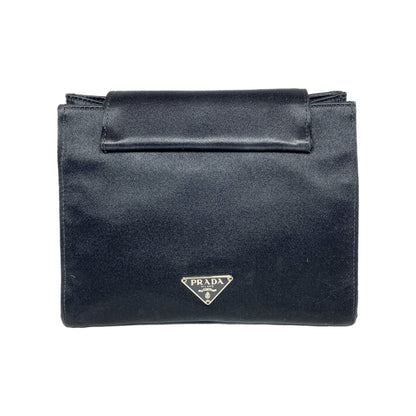 Prada Black Satin Small Clutch