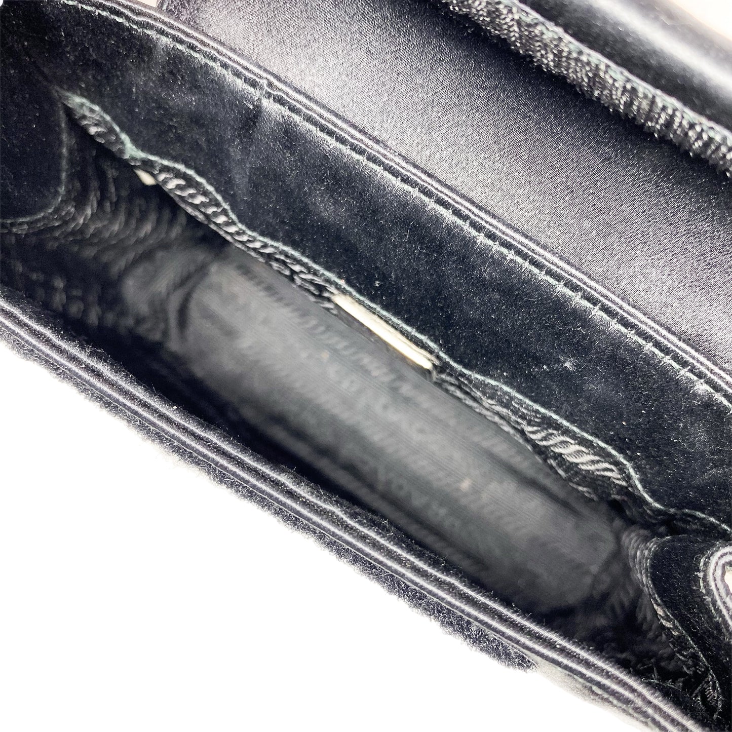 Prada Black Satin Small Clutch