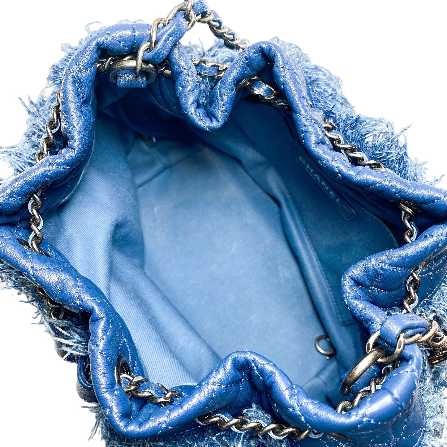 Chanel Denim Chain Bucket Bag