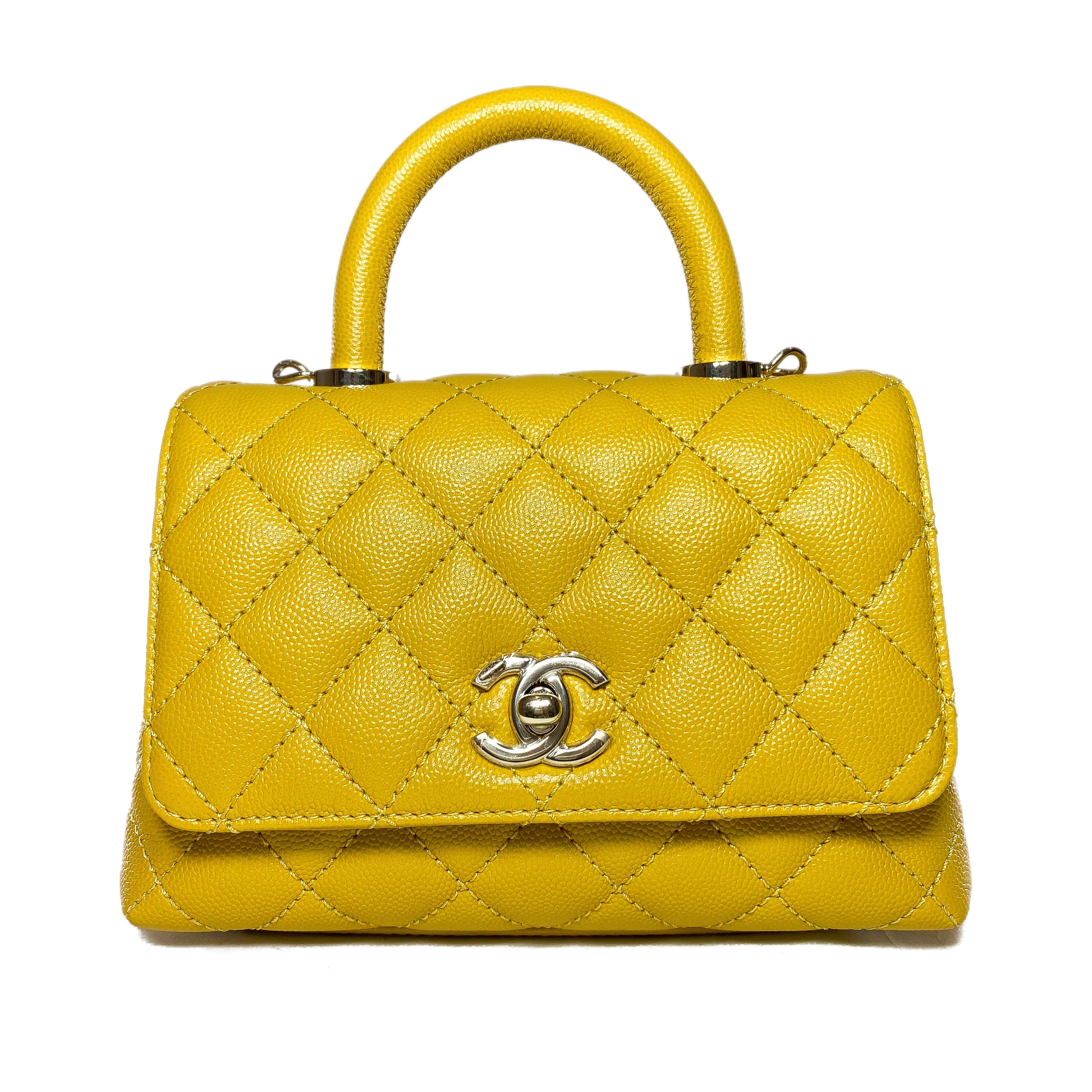 Chanel Yellow Mini Coco Handle