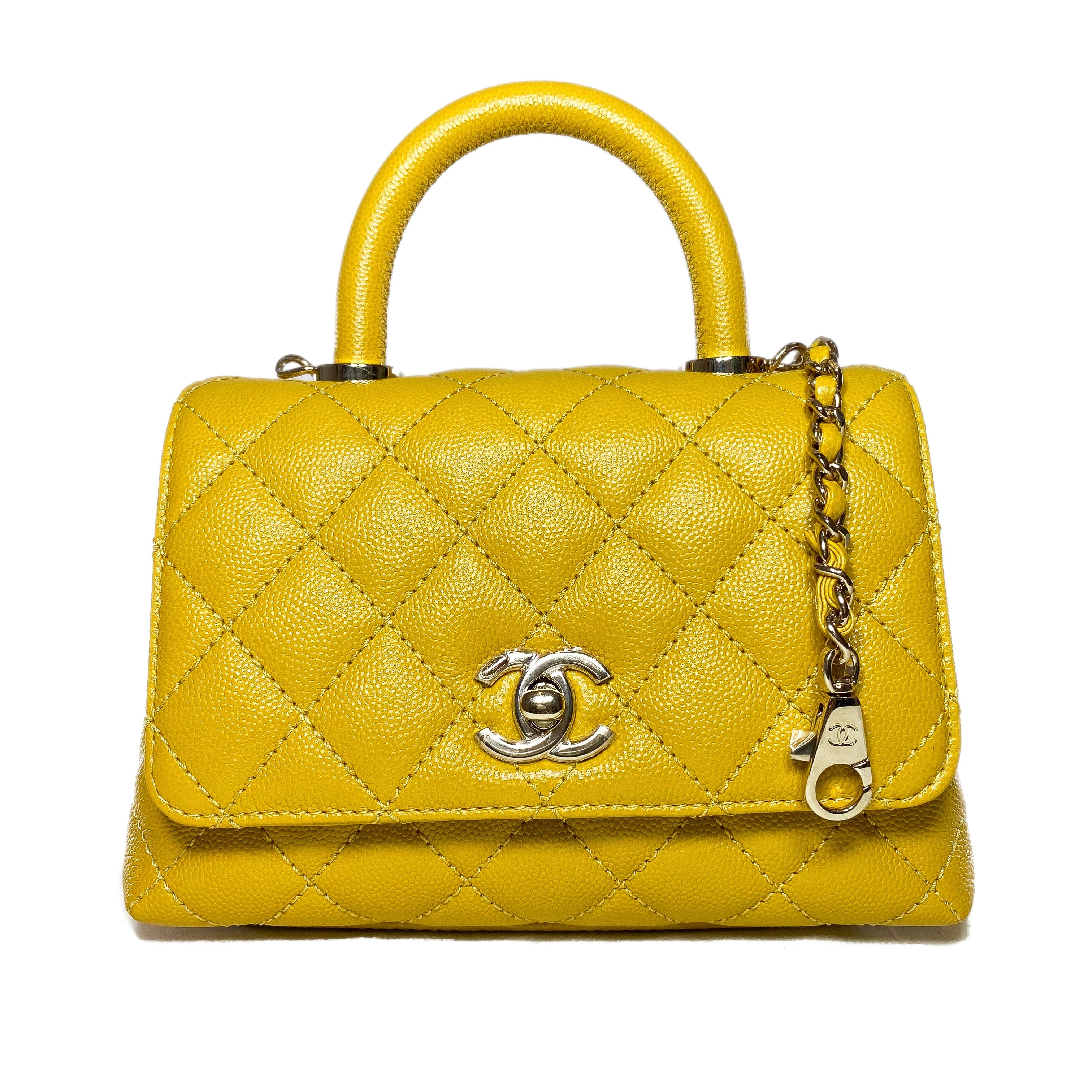 Chanel Yellow Mini Coco Handle