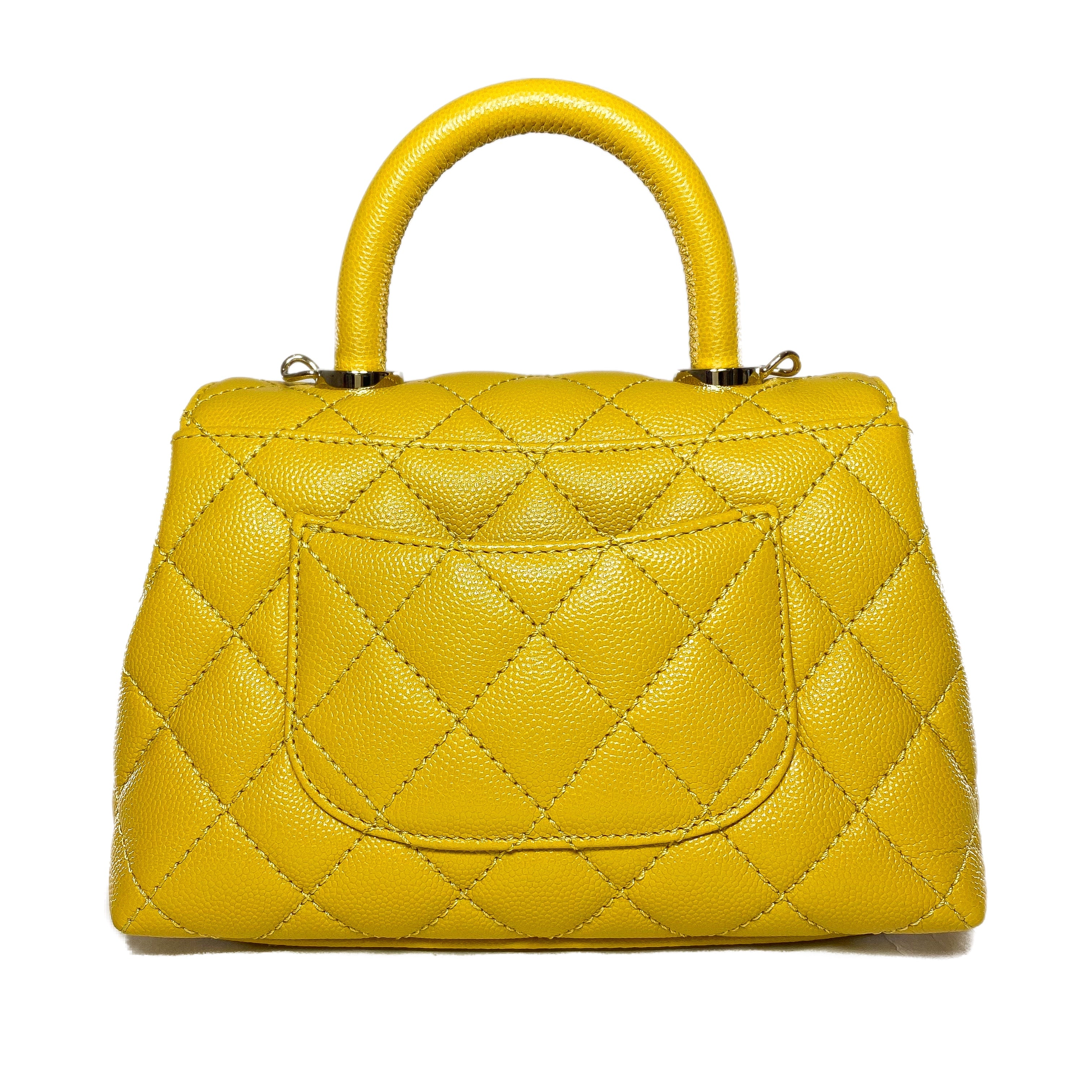 Chanel Yellow Mini Coco Handle