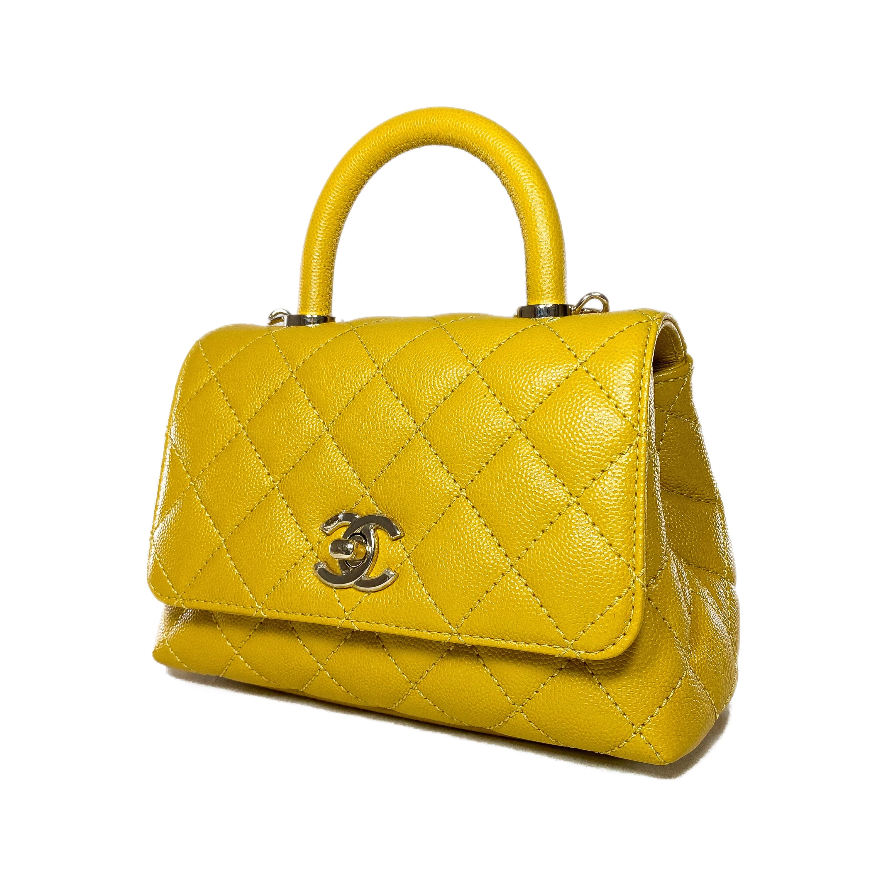 Chanel Yellow Mini Coco Handle