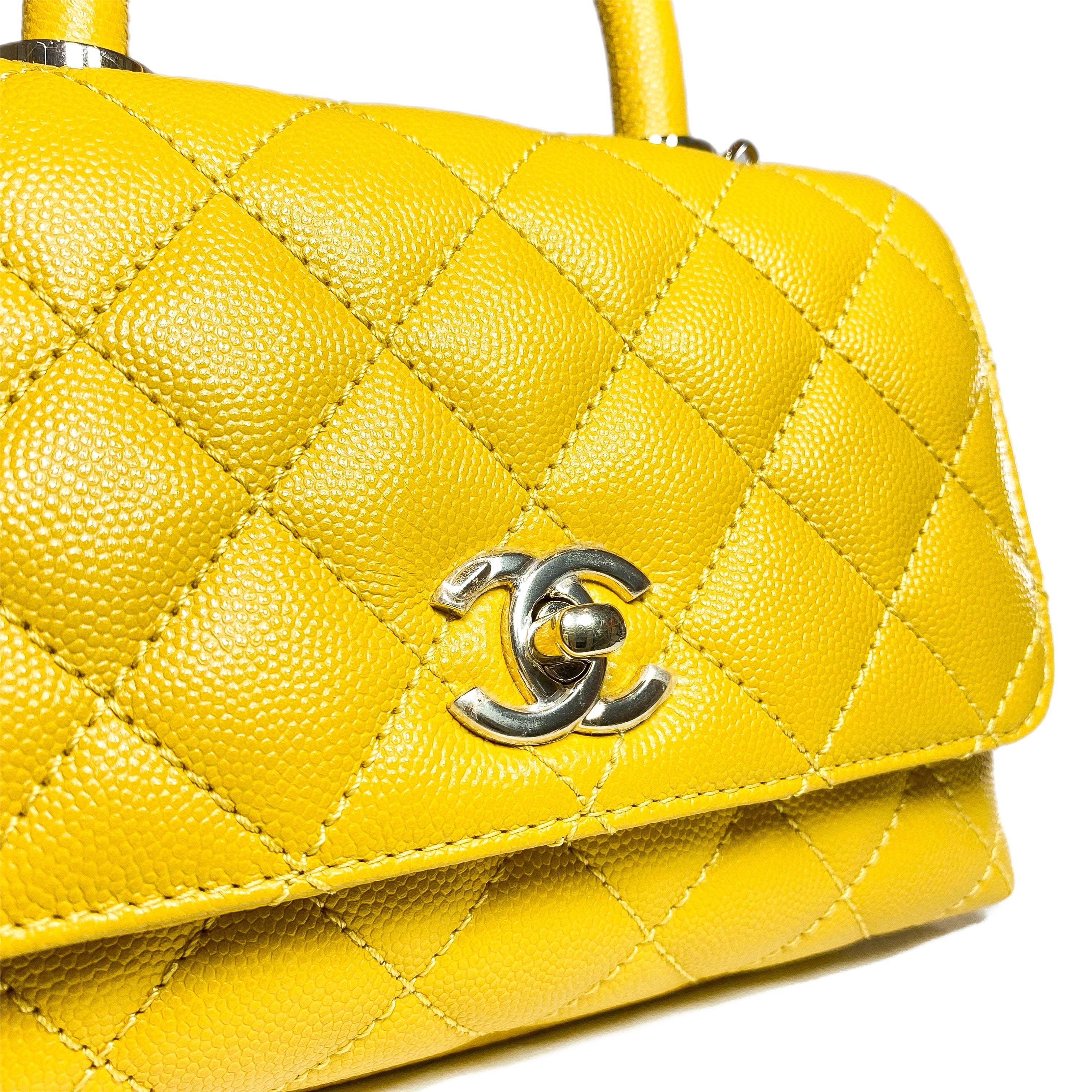 Chanel Yellow Mini Coco Handle