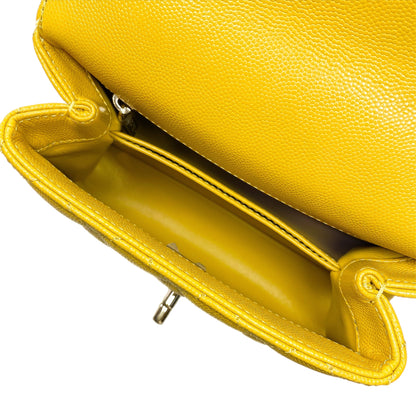 Chanel Yellow Mini Coco Handle