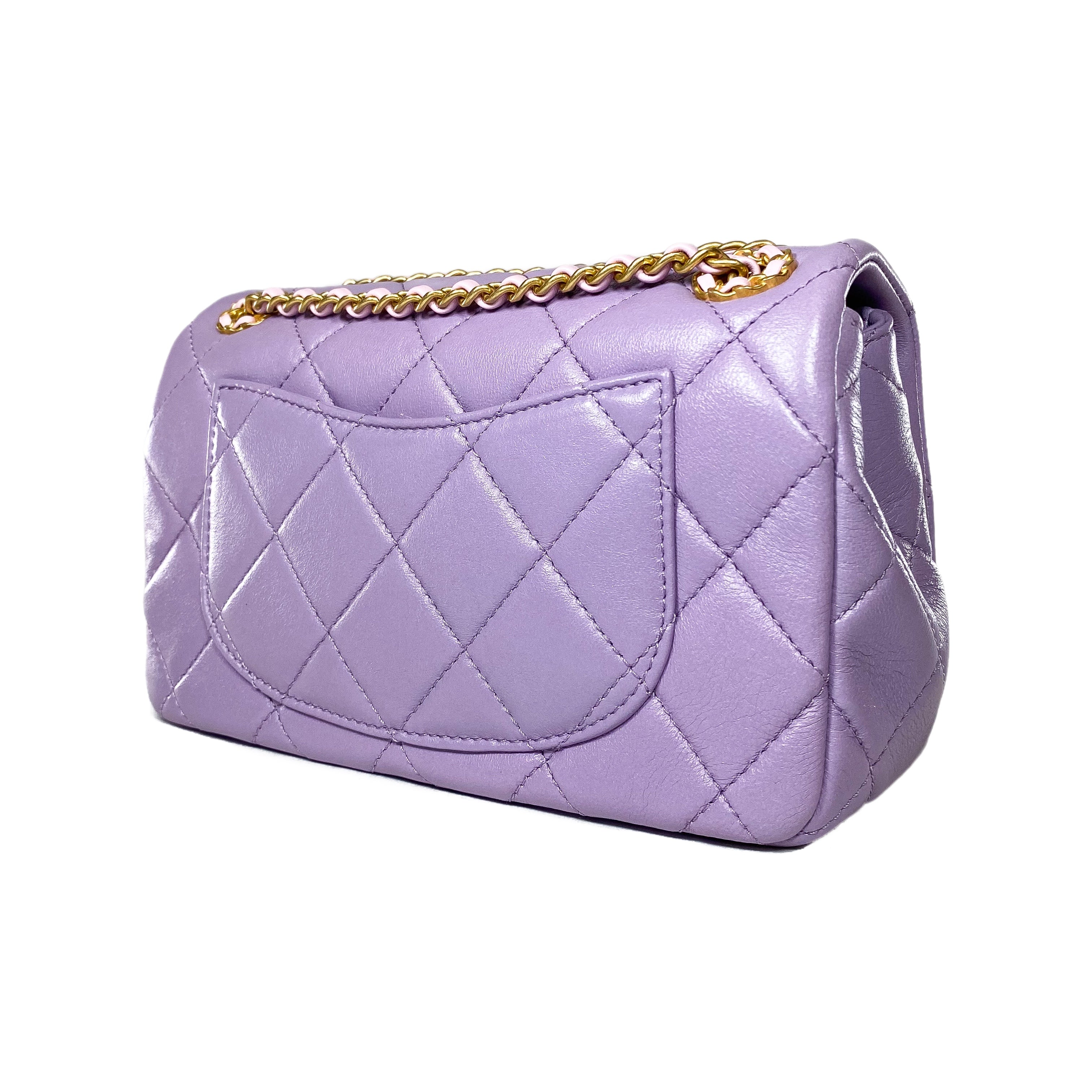 Chanel Lilac Quilted Small Flap Bag