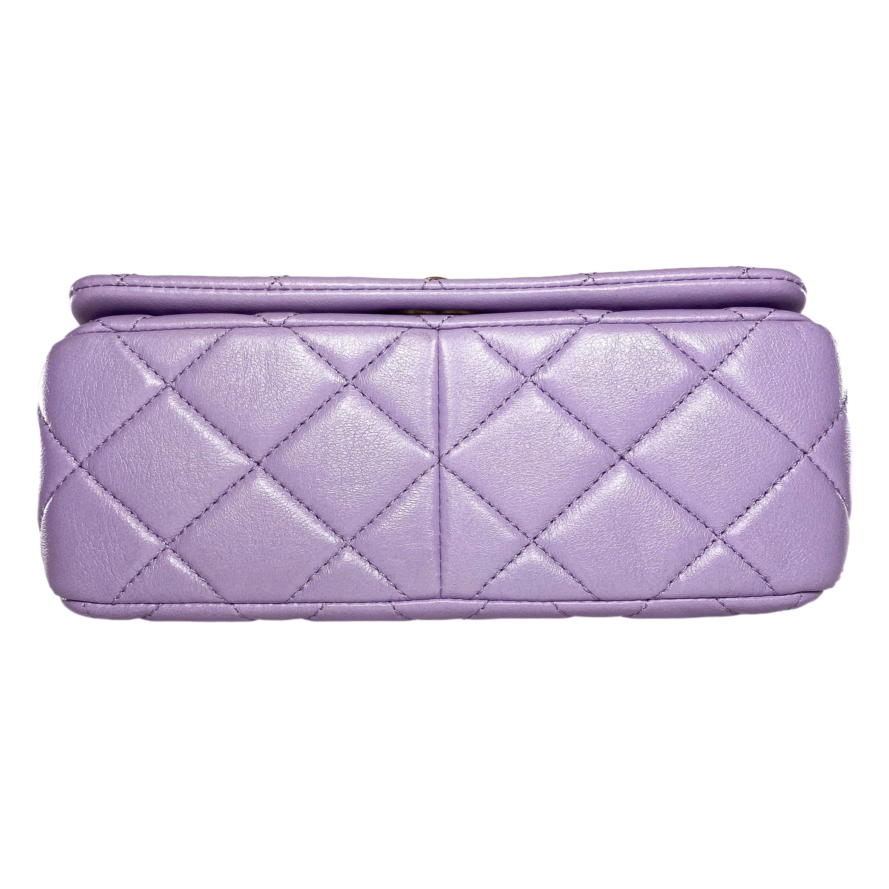 Chanel Lilac Quilted Small Flap Bag