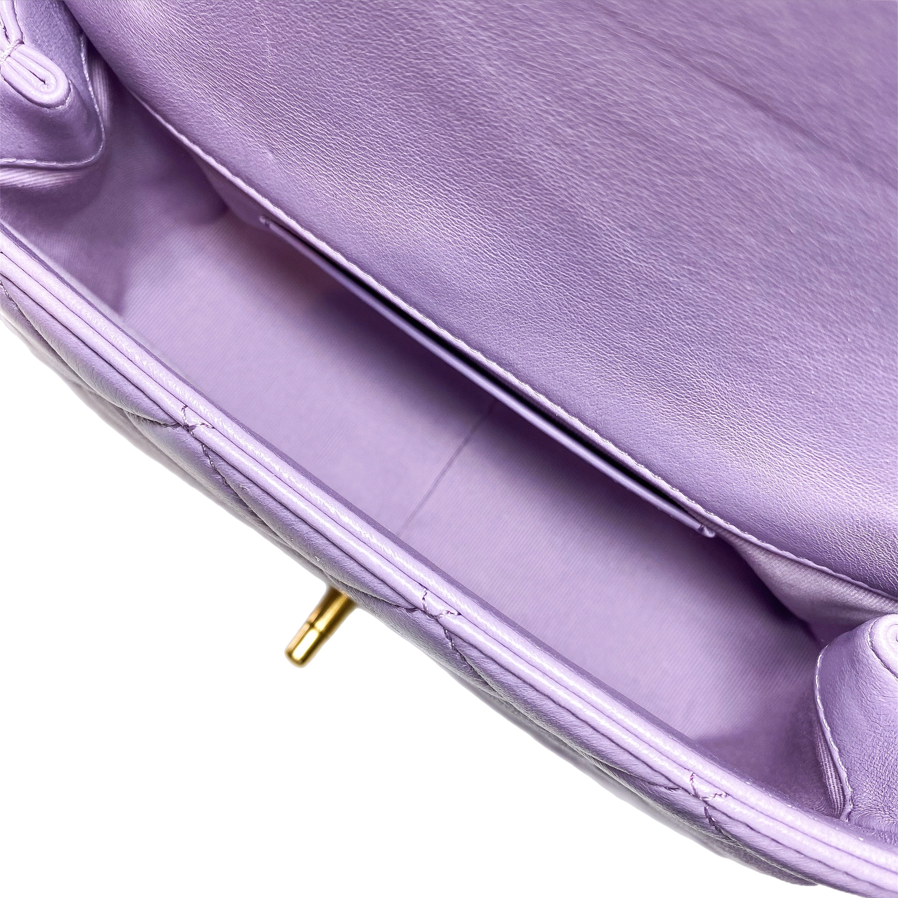 Chanel Lilac Quilted Small Flap Bag