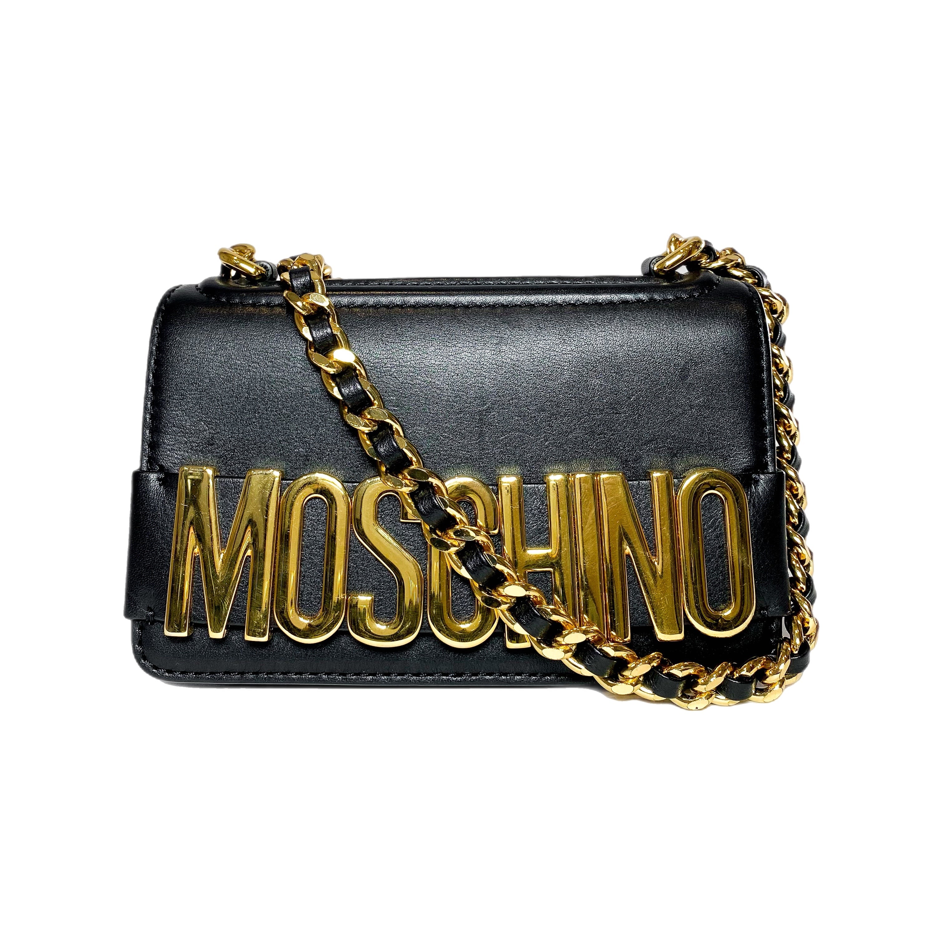 Moschino Black Make Your Mark Shoulder Bag