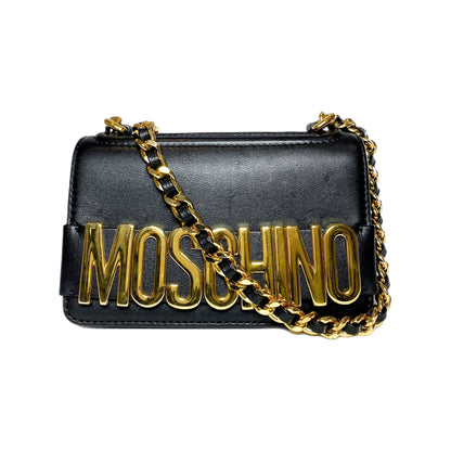 Moschino Black Make Your Mark Shoulder Bag