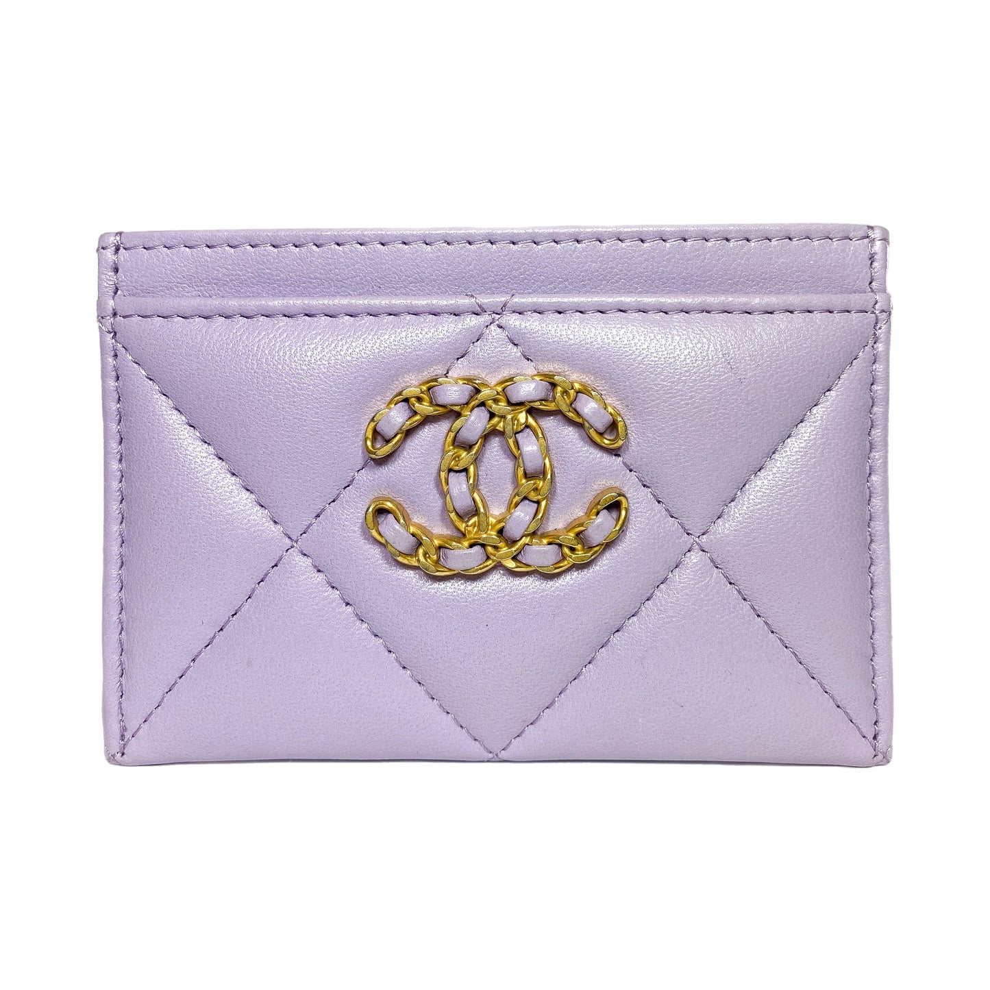 Chanel 19 Lilac Card Holder