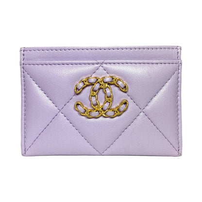 Chanel 19 Lilac Card Holder