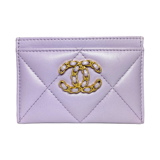 Chanel 19 Lilac Card Holder