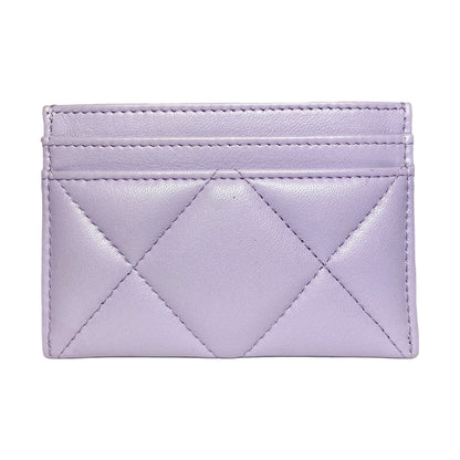 Chanel 19 Lilac Card Holder