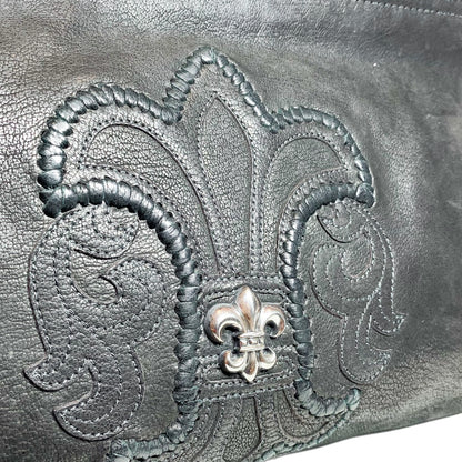 Chrome Hearts Black Large Zip Pouch