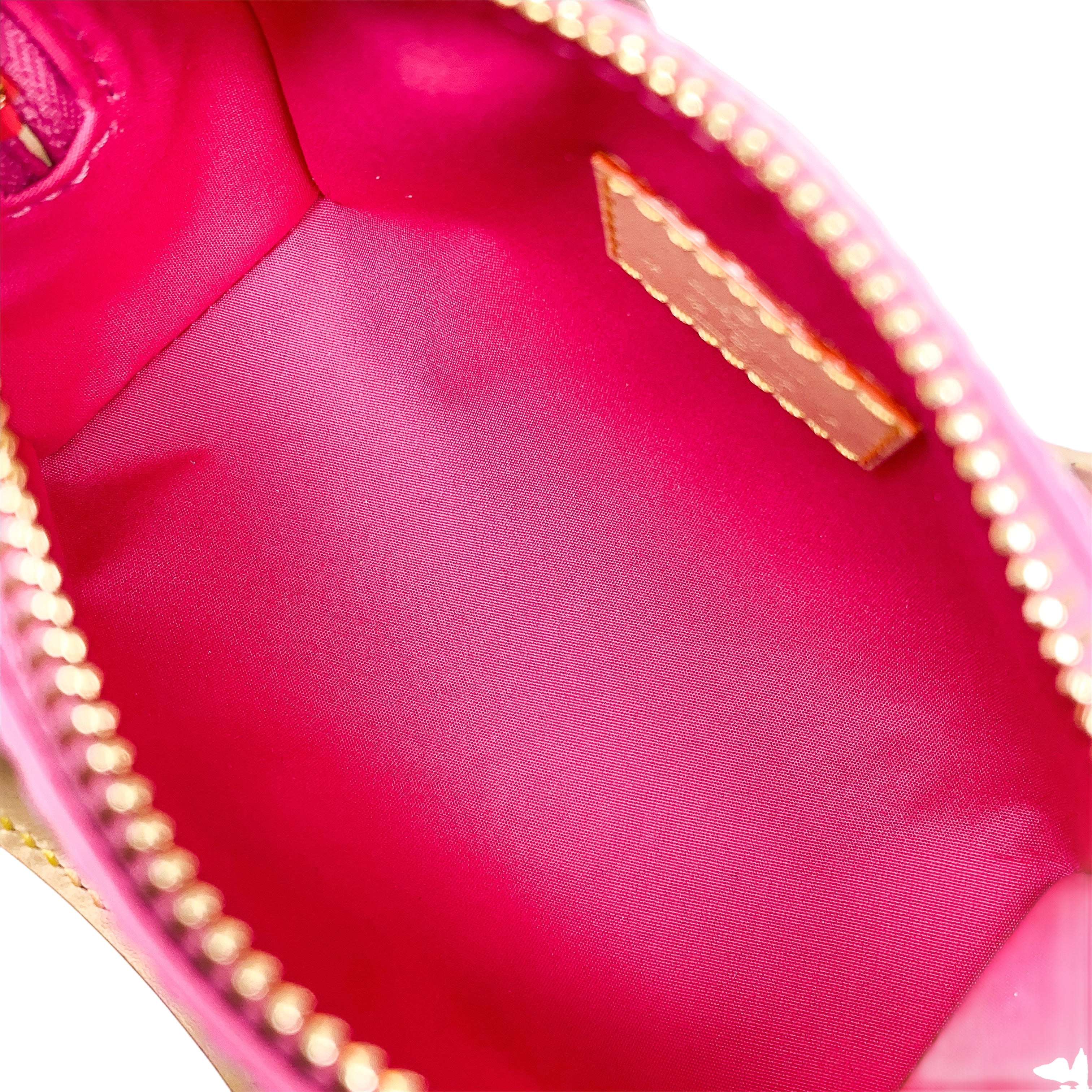 Louis Vuitton Neon Pink Patent Monogram Nano Speedy