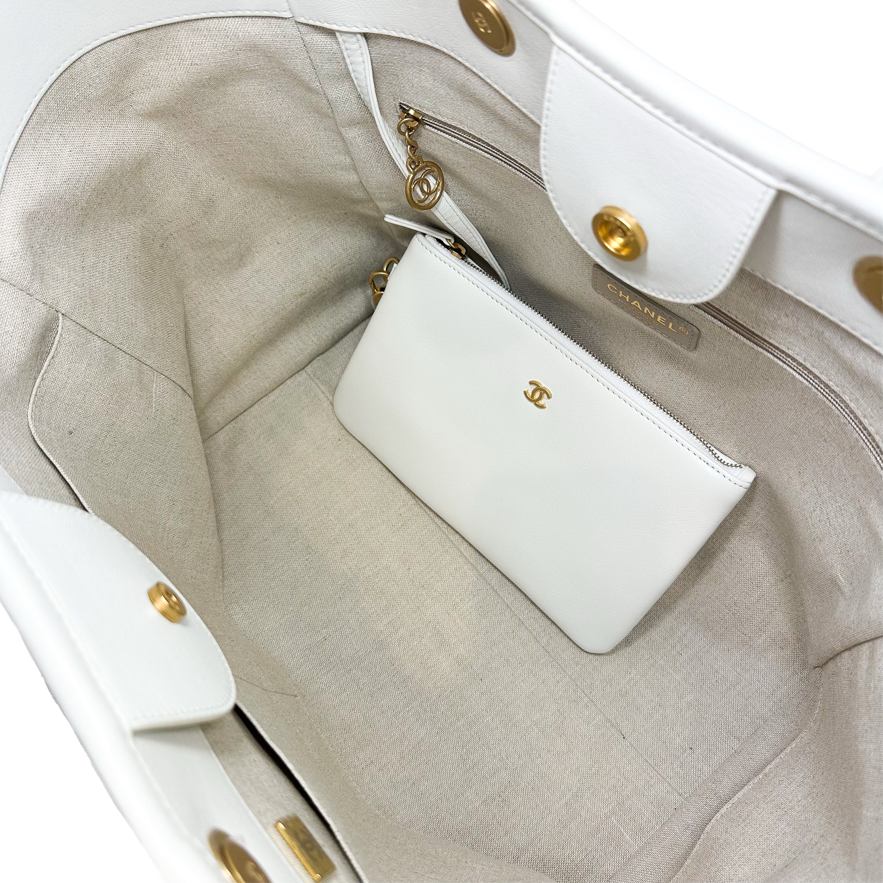 Chanel White Large Deauville – Consign of the Times ™