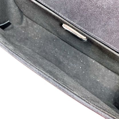 Chanel Black White Sequin Patent Old Medium Boy Bag