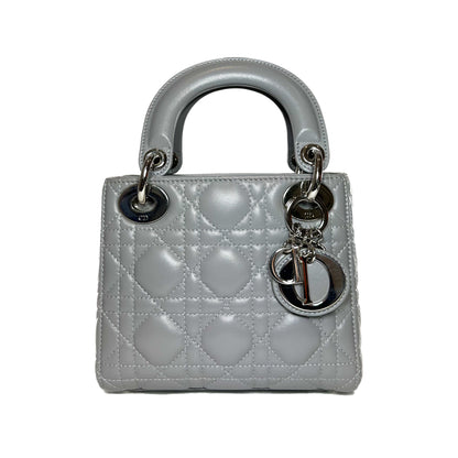 Dior Grey Mini Lady Dior with Crystal Strap