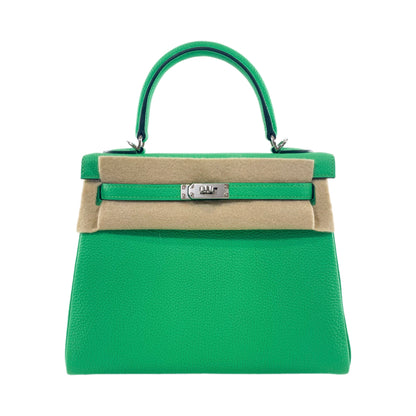 Hermes Kelly 25 Vert Comics Togo Palladium Hardware