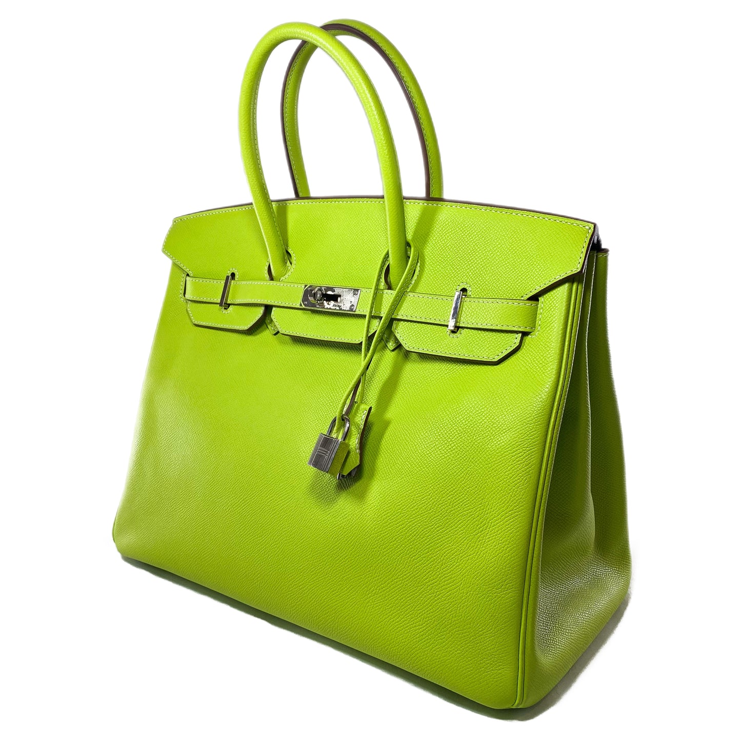 Hermes Birkin 35 Kiwi Lichen Epsom Palladium Hardware