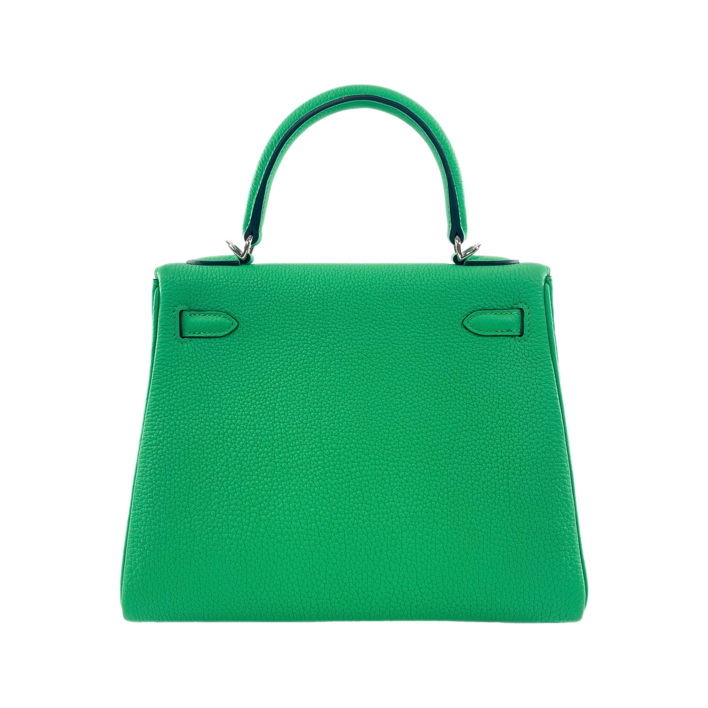 Hermes Kelly 25 Vert Comics Togo Palladium Hardware