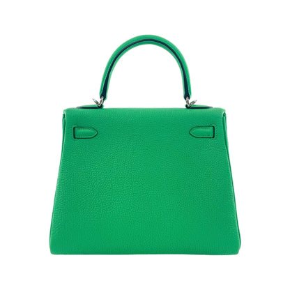 Hermes Kelly 25 Vert Comics Togo Palladium Hardware