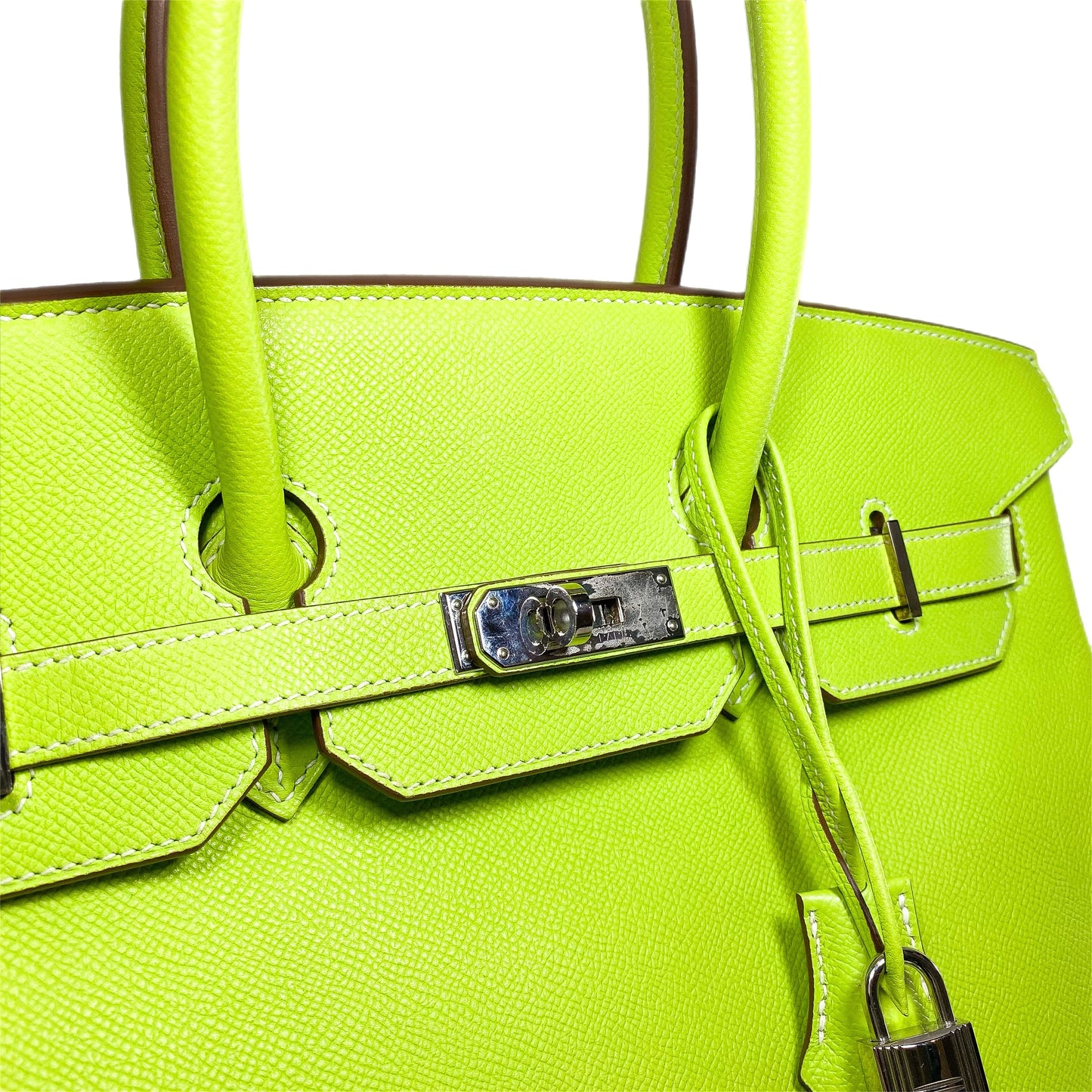 Hermes Birkin 35 Kiwi Lichen Epsom Palladium Hardware