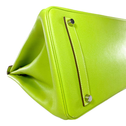Hermes Birkin 35 Kiwi Lichen Epsom Palladium Hardware