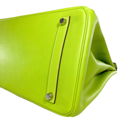 Hermes Birkin 35 Kiwi Lichen Epsom Palladium Hardware