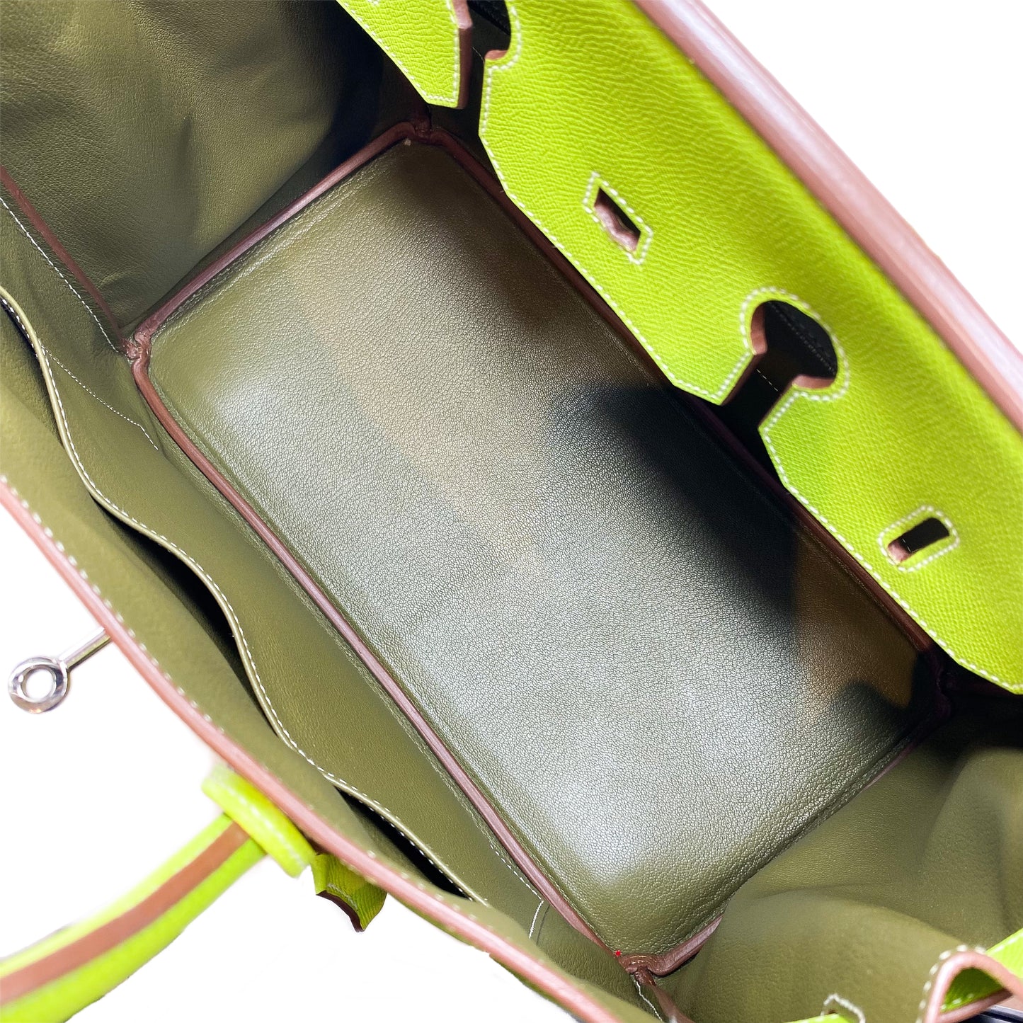 Hermes Birkin 35 Kiwi Lichen Epsom Palladium Hardware