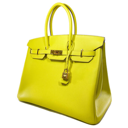 Hermes Birkin 35 Lime Epsom Gold Hardware