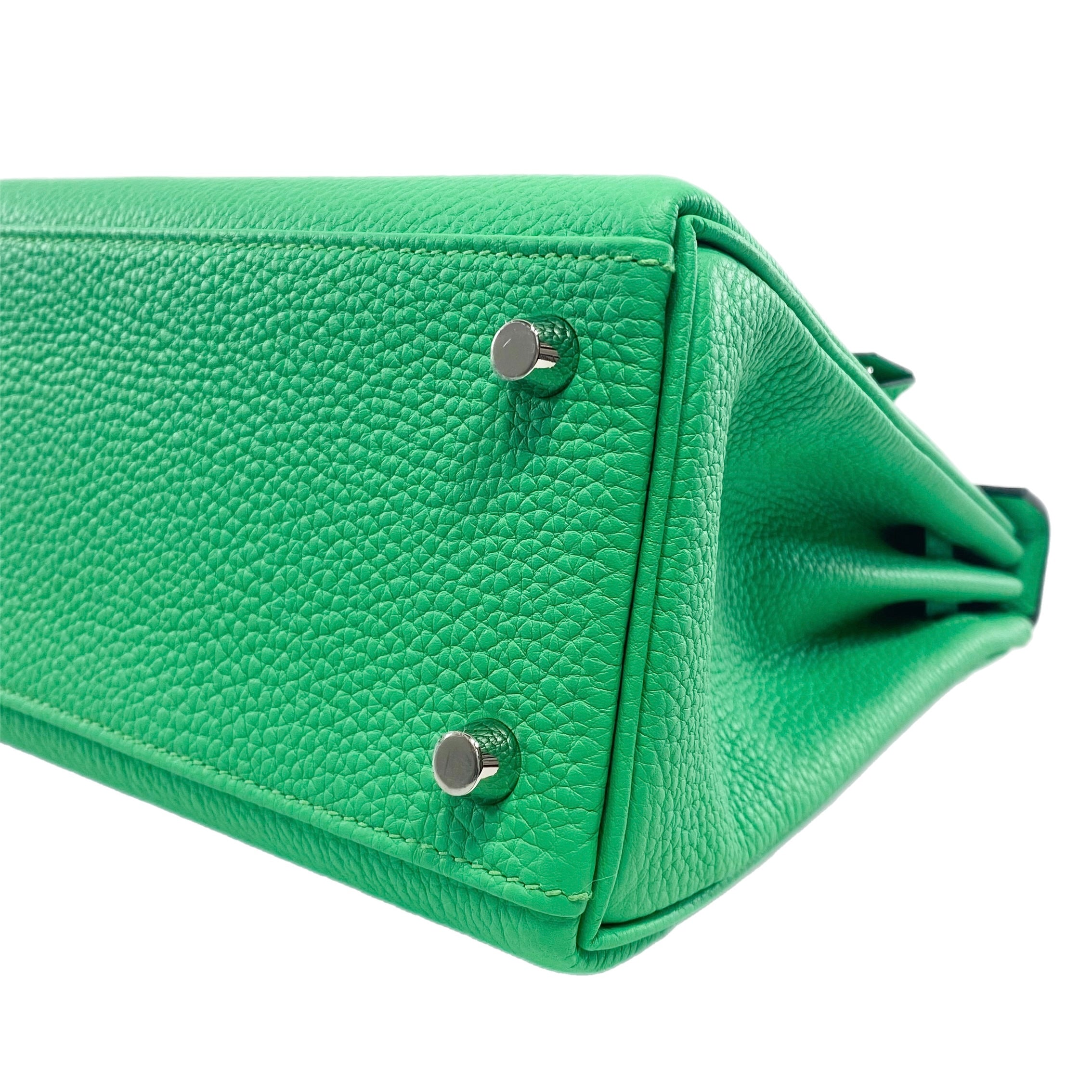 Hermes Kelly 25 Vert Comics Togo Palladium Hardware