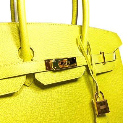 Hermes Birkin 35 Lime Epsom Gold Hardware