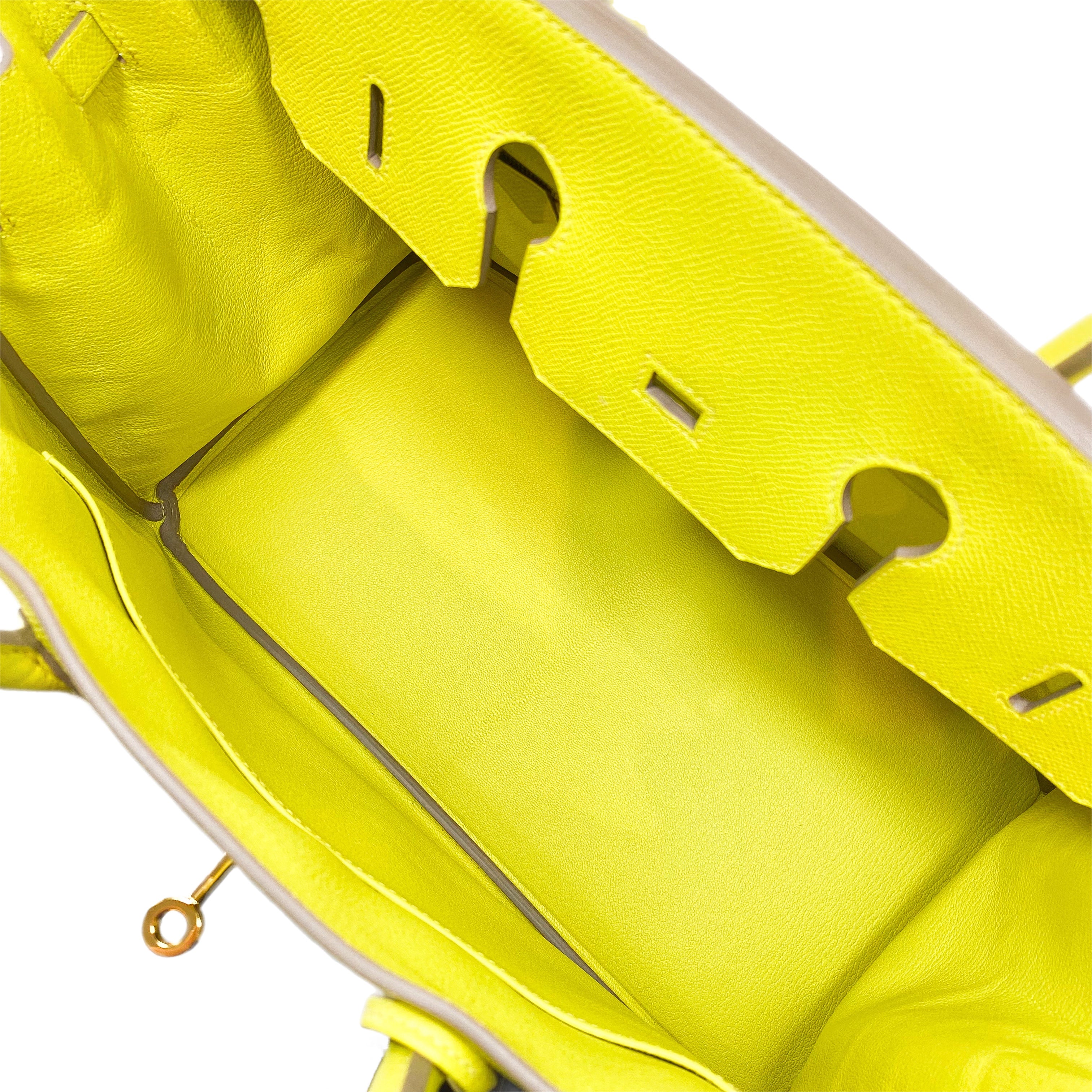 Hermes Birkin 35 Lime Epsom Gold Hardware
