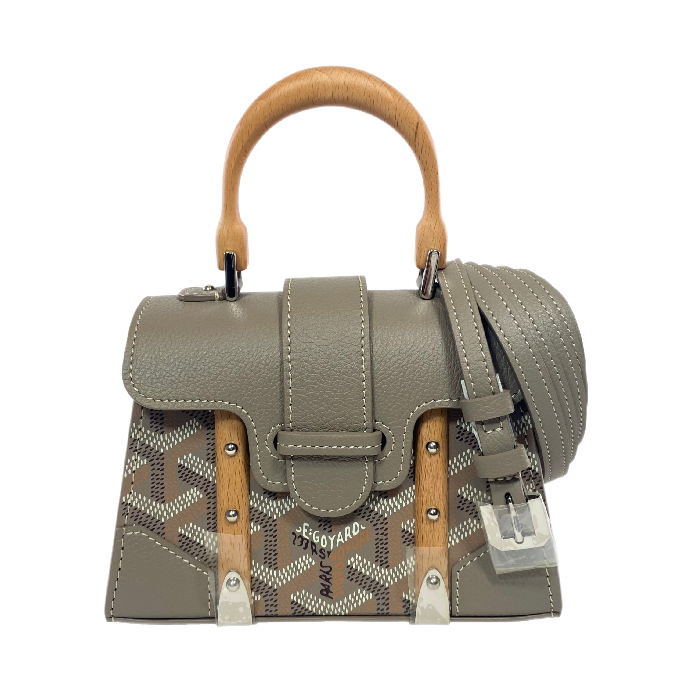 Goyard Saigon Structure Nano Bag Greige Goyardine Palladium Hardware –  Madison Avenue Couture