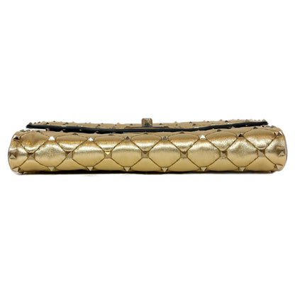 Valentino Nappa Rockstud Spike Wallet on Chain
